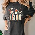 Floral Book There's No Such Thing As Too Many Book Lover Women's Comfort Colors T-Shirt Pepper Floral Book There's No Such Thing As Too Many Book Lover Women's Comfort Colors T-Shirt Pepper