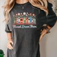 Flourish Dream Thrive Floral Books For Book Lovers Women's Comfort Colors T-Shirt Pepper