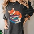 Fox Reading Book Pajama Sleep Women's Comfort Colors T-Shirt Pepper Fox Reading Book Pajama Sleep Women's Comfort Colors T-Shirt Pepper