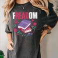 Freadom Anti Ban Books Freedom To Read Book Reading Women's Comfort Colors T-Shirt Pepper