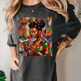 Geometric History Educated Women Reading Book Melanin Women's Comfort Colors T-Shirt Pepper