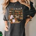 Ghost Reading Book Cat Lover Halloween Reading Enthusiast Women's Comfort Colors T-Shirt Pepper Ghost Reading Book Cat Lover Halloween Reading Enthusiast Women's Comfort Colors T-Shirt Pepper