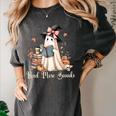 Ghost Reading Book Coquette Bow Halloween Girl Kid Teacher Women's Comfort Colors T-Shirt Pepper Ghost Reading Book Coquette Bow Halloween Girl Kid Teacher Women's Comfort Colors T-Shirt Pepper