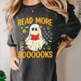Ghost Reading Books Teacher Student Halloween Read More Book Women's Comfort Colors T-Shirt Pepper Ghost Reading Books Teacher Student Halloween Read More Book Women's Comfort Colors T-Shirt Pepper