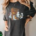 Ghosts Reading Books Teacher Halloween Librarian Book Lover Women's Comfort Colors T-Shirt Pepper Ghosts Reading Books Teacher Halloween Librarian Book Lover Women's Comfort Colors T-Shirt Pepper