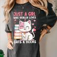 Girl Who Loves Cats And Books Cute Women's Comfort Colors T-Shirt Pepper Girl Who Loves Cats And Books Cute Women's Comfort Colors T-Shirt Pepper