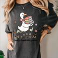 Goose With Books Cute Bookworm Reader Women's Comfort Colors T-Shirt Pepper