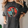 Grim Reaper Reads a Book Women's Comfort Colors T-Shirt Pepper Grim Reaper Reads a Book Women's Comfort Colors T-Shirt Pepper
