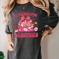 Groovy All Booked For Valentines Books Pink Coquette Bow Women's Comfort Colors T-Shirt Pepper