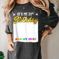 Guestbook My 21st Birthday Sign My Shirt Birthday Party Women's Comfort Colors T-Shirt Pepper