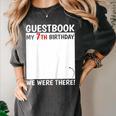 Guestbook 7th Birthday 7 Year Old Born 2018 Bday Women's Comfort Colors T-Shirt Pepper