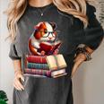 Guinea Pig Reading Books Matching Bookworm Readers Librarian Women's Comfort Colors T-Shirt Pepper Guinea Pig Reading Books Matching Bookworm Readers Librarian Women's Comfort Colors T-Shirt Pepper
