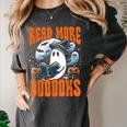 Halloween Book Lover Ghost Boo Pun Read More Boooks Women's Comfort Colors T-Shirt Pepper