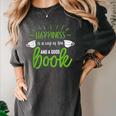 Happiness Is a Cup Of Tea And a Good Book Women's Comfort Colors T-Shirt Pepper Happiness Is a Cup Of Tea And a Good Book Women's Comfort Colors T-Shirt Pepper