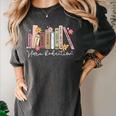 Harm Reduction Floral Book Overdose Awareness Nurse Women's Comfort Colors T-Shirt Pepper