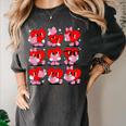 Heart Reading Books Valentine Teacher Boys Girls Book Lover Women's Comfort Colors T-Shirt Pepper