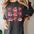 Hearts Reading Book Lovers All Booked For Valentine Women's Comfort Colors T-Shirt Pepper