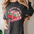 My Holidays Are All Booked Christmas Reading Books Bookish Women's Comfort Colors T-Shirt Pepper