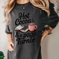 Hot Cocoa And a Page Turner Book Lovers Hot Chocolate Women's Comfort Colors T-Shirt Pepper