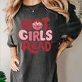 Hot Girls Read Book Lover Feminist Reader Premium Tri-Blend Women's Comfort Colors T-Shirt Pepper