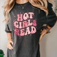 Hot Girls Read Cute Book Lover Reading Club Women's Comfort Colors T-Shirt Pepper Hot Girls Read Cute Book Lover Reading Club Women's Comfort Colors T-Shirt Pepper