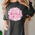 Hot Girls Read Pink Aesthetic Book Lover Reading Women's Comfort Colors T-Shirt Pepper