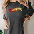 Hot Wheels Comic Book Fire Logo Women's Comfort Colors T-Shirt Pepper Hot Wheels Comic Book Fire Logo Women's Comfort Colors T-Shirt Pepper