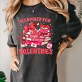 HUGvyn All Booked For Valentines Teacher Book Reading Heart Women's Comfort Colors T-Shirt Pepper
