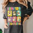 HUGvyn Happy 100 Days Of School Teacher Goose Preppy Books Women's Comfort Colors T-Shirt Pepper