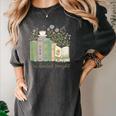 I'm Booked Tonight Cozy Floral Book Lover Graphic Women's Comfort Colors T-Shirt Pepper