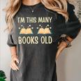 I'm This Many Books Old Read Book 2nd Birthday 2 Years Old Women's Comfort Colors T-Shirt Pepper