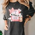 I'm A Kindle Girlie Book Lover Bookish Women's Comfort Colors T-Shirt Pepper