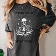 Introvert Read Spicy Books Lover Bookworm Skeleton Reading Women's Comfort Colors T-Shirt Pepper Introvert Read Spicy Books Lover Bookworm Skeleton Reading Women's Comfort Colors T-Shirt Pepper