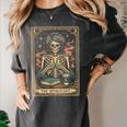 The Introvert Skeleton Tarot Card Coffee Book Lover Women's Comfort Colors T-Shirt Pepper