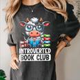Introverted Book Club Reading Lover Cow Women's Comfort Colors T-Shirt Pepper Introverted Book Club Reading Lover Cow Women's Comfort Colors T-Shirt Pepper
