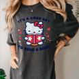 It's a Good Day To Read a Book Cute Cat Book Day Girls Boys Women's Comfort Colors T-Shirt Pepper