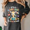 It's a Good Day To Read a Book Cute Giraffe Women's Comfort Colors T-Shirt Pepper It's a Good Day To Read a Book Cute Giraffe Women's Comfort Colors T-Shirt Pepper