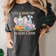 Its A Good Day To Read A Book Cute Pig & Elephant Adventure Women's Comfort Colors T-Shirt Pepper