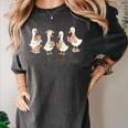 Just A Bookish Goose Goose Book LoverSilly Goose Book Club Women's Comfort Colors T-Shirt Pepper