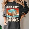 Just A Boy Who Loves Books Reading Bookworm Boys Kids Women's Comfort Colors T-Shirt Pepper Just A Boy Who Loves Books Reading Bookworm Boys Kids Women's Comfort Colors T-Shirt Pepper