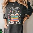 Just a Girl Who Loves Books Cute Book Lover Bookworm Women's Comfort Colors T-Shirt Pepper