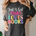 Just a Girl Who Loves Books Reader Girls Bookish Women Women's Comfort Colors T-Shirt Pepper