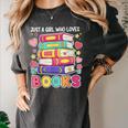 Just A Girl Who Loves Books Reading Library Women's Comfort Colors T-Shirt Pepper Just A Girl Who Loves Books Reading Library Women's Comfort Colors T-Shirt Pepper