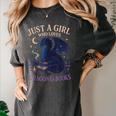 Just a Girl Who Loves Dragons And Books Fantasy Women's Comfort Colors T-Shirt Pepper Just a Girl Who Loves Dragons And Books Fantasy Women's Comfort Colors T-Shirt Pepper