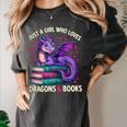 Just a Girl Who Loves Dragons And Books Reading Women's Comfort Colors T-Shirt Pepper Just a Girl Who Loves Dragons And Books Reading Women's Comfort Colors T-Shirt Pepper