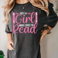 Just A Girl Who Loves To Read Book Lover Reading Books Women's Comfort Colors T-Shirt Pepper