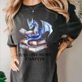 Just One More Chapter Book Dragon Reading Book Lover Bookish Women's Comfort Colors T-Shirt Pepper