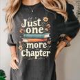 Just One More Chapter Book Reading Floral Teacher Book Lover Women's Comfort Colors T-Shirt Pepper