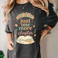 Just One More Chapter Cozy Book Lover Reading & Coffee Women's Comfort Colors T-Shirt Pepper Just One More Chapter Cozy Book Lover Reading & Coffee Women's Comfort Colors T-Shirt Pepper