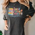 Just One More Chapter Floral Book Reading Teacher Bookworm Women's Comfort Colors T-Shirt Pepper